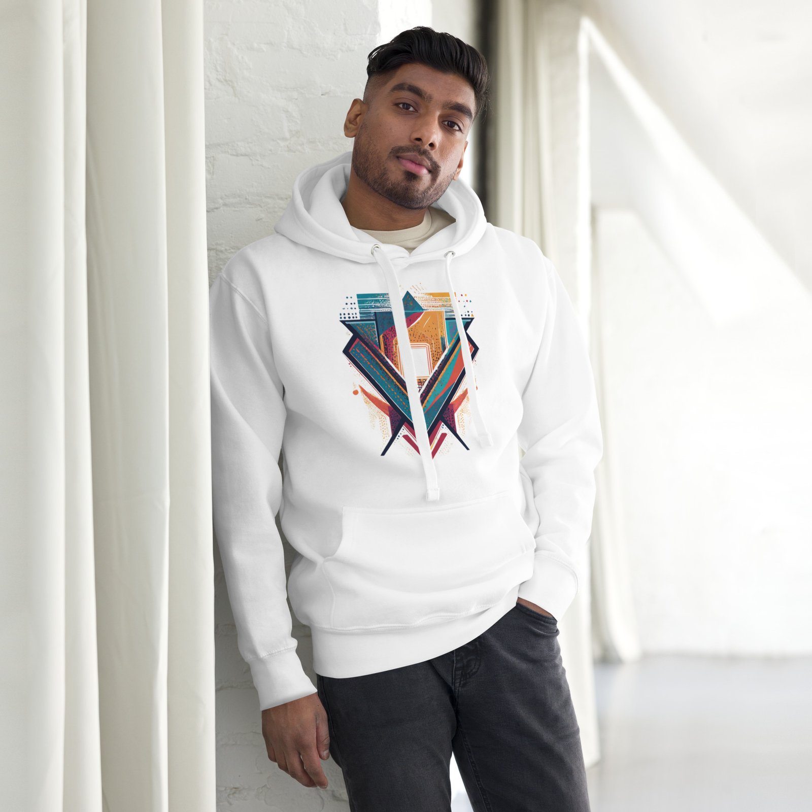 Energetic V Unisex Hoodie - Image 2